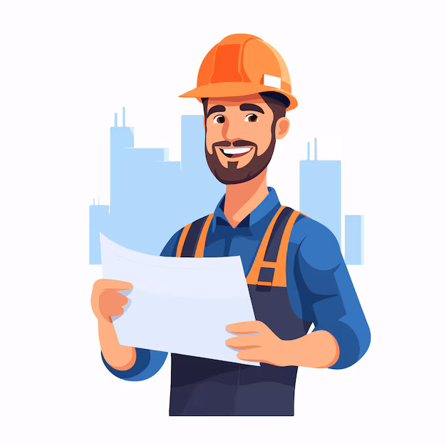 smiling construction engineer